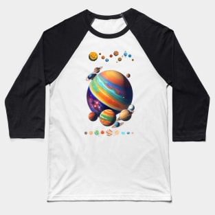 Planets Colour Baseball T-Shirt